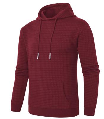 China Men's Hoodie QUICK DRY Long Sleeve Kangaroo Pocket Casual Drawstring Jacquard Hoodie Yoga Running Mountaineering Equipment for sale