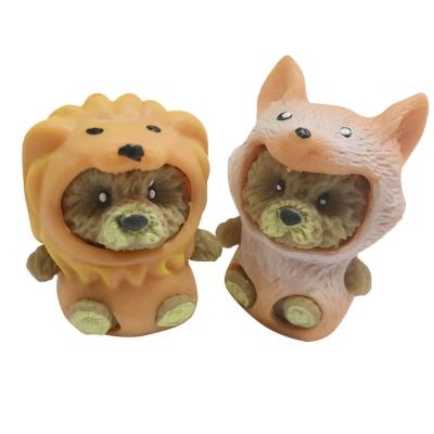 China Pretend Toy 2022 New TPR Cub Bear Playsets With Lion And Fox Shape Animal Costume for sale