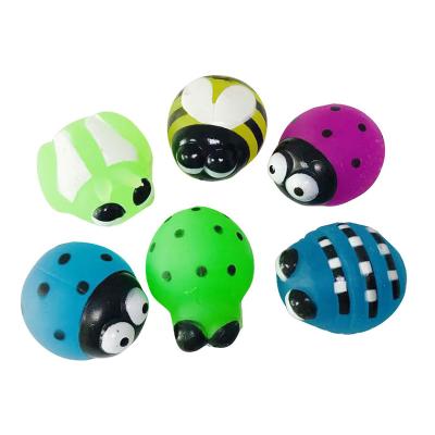 China Soft Toy New TPR 6 Bug Mold Funny Squeeze Anti Stress Ball Toy for sale