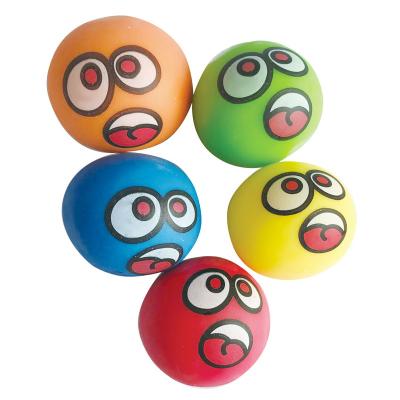 China Soft Colorful Toy Novelty Emoji Printing Squeeze Stress Ball Toy For Anti Stress for sale