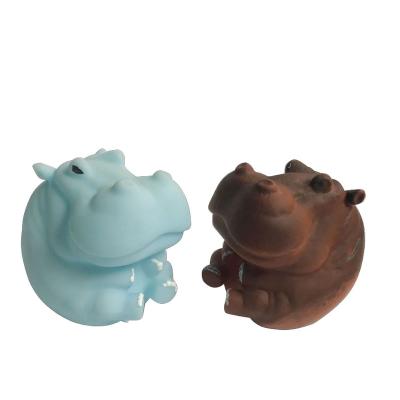 China Lovely Cartoon Hippo Small Shape Vinyl Round Animal Mini Night Lamp Decoration For Home Decor for sale