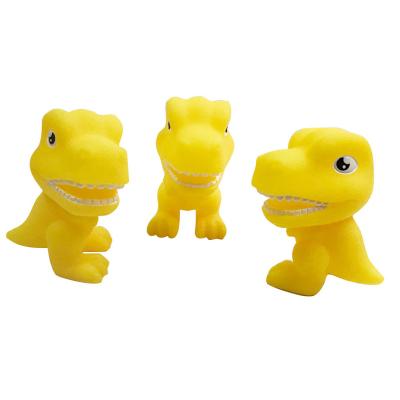 China Vinyl Plastic Material Animal Head Novelty Toy New Fluorescent Color Dinosaur Movable Mold Toy for sale