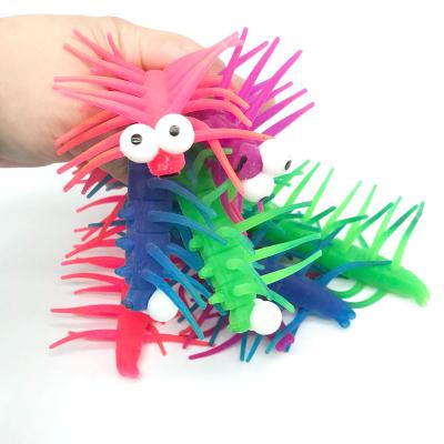 China Novelty Amazon Hot Selling TPR Colorful Super Stretchy Centipede Anti Strain Toy for sale