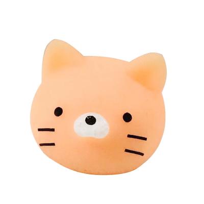 China Lovely Novelty Round Mini Cat TPR Mini Mochi Mochi Soft Material Toy for sale