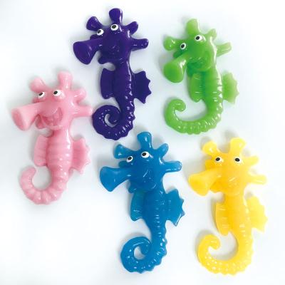 China Novelty Good Sale Classics TPR Soft Splatter Toy Seahorse Mold Sticky Toy For Vending Machine Capsule for sale