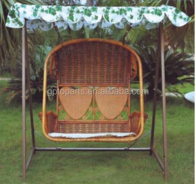 China Outdoor Furniture Swing Hammock Hanging Pod Chair With Sun Cover Bamboo Swing Chair for sale