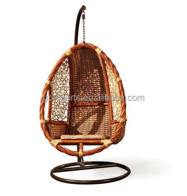 China Modern rattan wicker swing chair saarinen egg chair garden swing chair for sale for sale