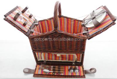 China 2016 Europe new design rattan picnic basket, hot sale outdoor wicker basket, most popular camping willow for sale