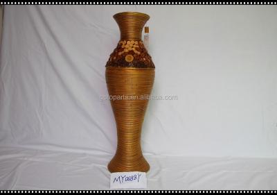 China Miscellaneous for your choice tall decorative bamboo and rattan vase in rustic wood or morden shavings style for sale