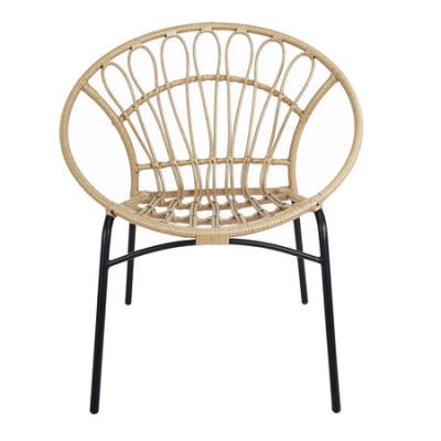 China High Quality Modern Hot Selling Hotel Balcony Furniture Modern Rattan Patio PE Rattan KD Outdoor Wicker Chair for sale