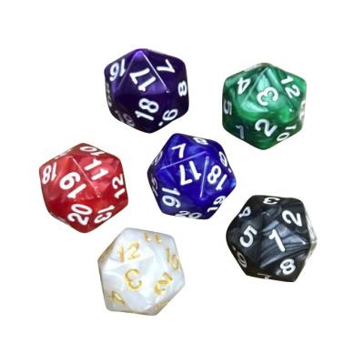 China Plastic Custom 20 Sided Playing Dice Board Game Dice Dice Set for sale