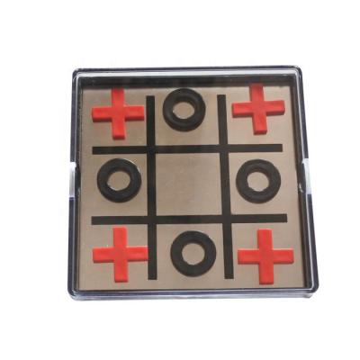 China Plastic And Metal Family Classic Game Board Tic Tac Toe XO Magnetic Chess for sale