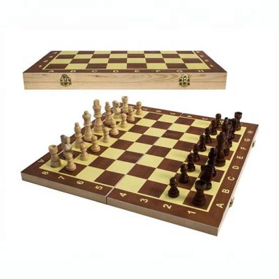 China Large Cheap Wooden Foldable Chess Board Size Chess Set for sale