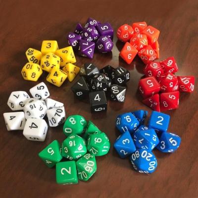 China Collection For Custom Plastic Gaming Dice Set Casino Dice Set Board Game Dice Sets for sale