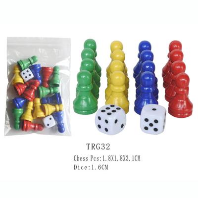 China Plastic Playing Board Multi Use Game Plastic Carve Chess Pieces Pawns for sale