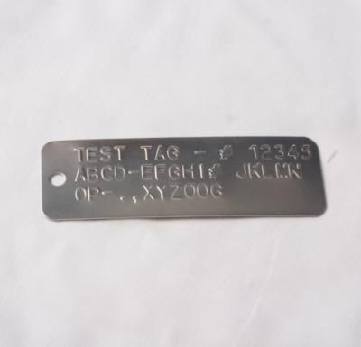 China Custom China Rectangle Shape Stainless Steel Plate Stainless Steel Tags With Holes for sale