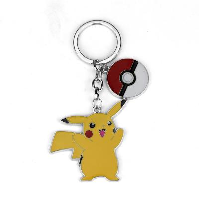 China China hot sale 5 colors pokemon key chain metal anime pikachu zinc alloy cute pendant for sale