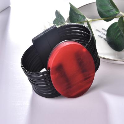 China High Quality Latest Design High Quality Resin Bakelite Jewelry Vintage Acrylic Resin Bracelets Bangle Unisex for sale