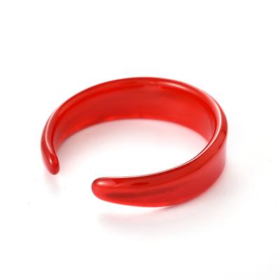 China Acrylic resin open geometric c-shaped bracelet new design high quality simple bracelets for girl for sale