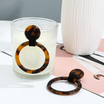 China New Design High Quality Spring Geometric Resin Acrylic Enamel Drop Earrings Korean Fashion Jewelry For Women for sale