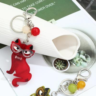 China High Quality Cartoon Cat Design Promotional Keychain For Christmas Gift Made in China for sale