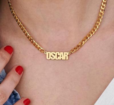 China High Quality Modalen Gold Plated Letter Dish Jewelry Custom Delicacy Personalized Name Necklace 2022 for sale