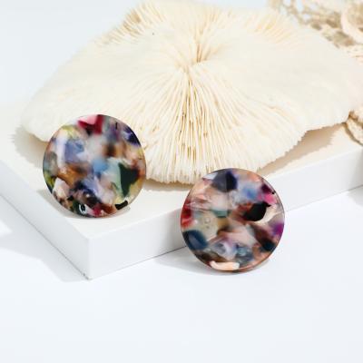 China High Quality Statement Rattan Earrings For Women Fun Acrylic Resin Earrings Fashion Jewelry Bohemian Earring Set for sale