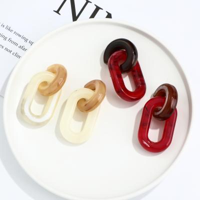 China Wholesale Fashion New High Quality Fancy New Design Acrylic Stud Earrings For Women Wedding Party for sale