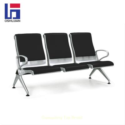 China Modern Oshujian beauty salon 3 seater metal airport hideaway strip chair furniture for sale