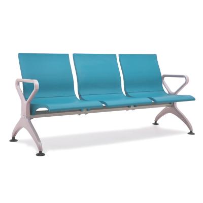 China Modern Factory Airport Clinic Hospital 3 Seat PU Cushion Seating Bench Direct Link Waiting Chairs For Hospital for sale