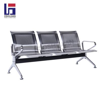 China Hospital Clinic Airport Station Waiting Room 4 Seater Stainless Steel Bench Strip Seat Modern Seating Chairs for sale