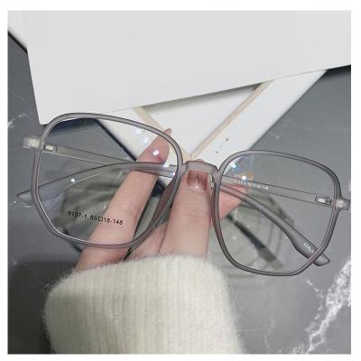 China Women's Glass Frame Glass Frame Eyewear Optical PC Frame Ultra-light Simple Lightweight Anti-blue Trendy Large Fashion for sale