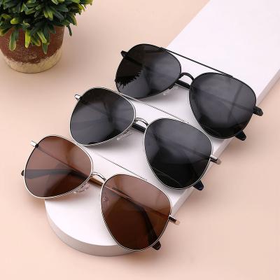 China 061 Fashion Trend High Quality Outdoor Beam Lens Metal Frame Anti-UV Polarized Men's Double Full Sunglasses and Women's Unisex Driving Sunglasses for sale