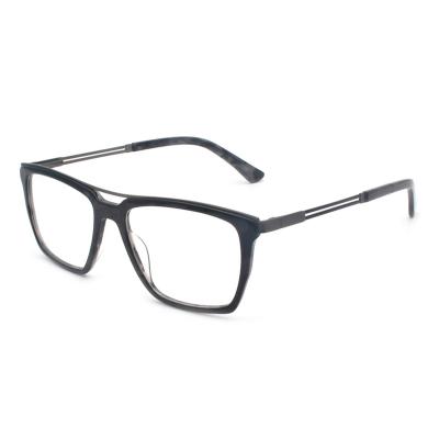 China For AM0003 Unisex Reading Glass Bridge Acetate Double Optical Glasses Frame Monocle Fashionable for sale