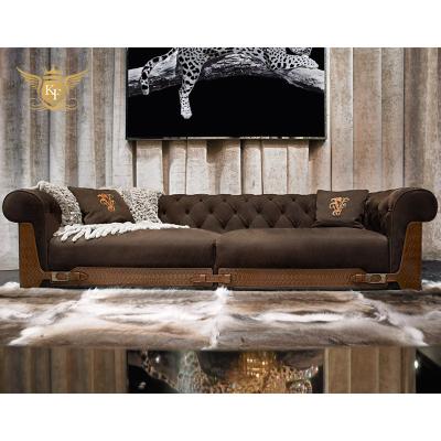 China KF MAISON Furniture Design Extendable Light Luxury Home Living Room Furniture Luxury Corner L Form Sofa Set for sale