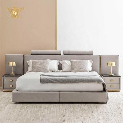 China Factory Foshan leather bed extendable queen king 1.8m double bed furniture bedroom furniture with nice quality made in china for sale