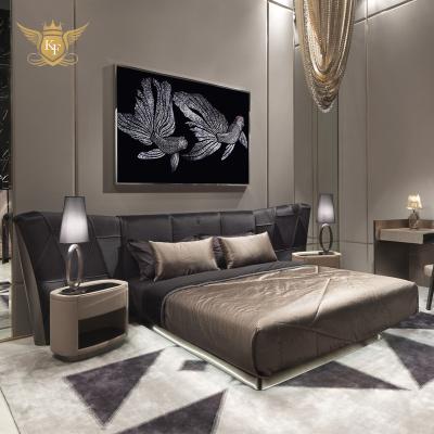 China Luxury Storage KF CASA Design Light Bedroom Furniture King Size 1.8*2.0 Soft Bed for sale