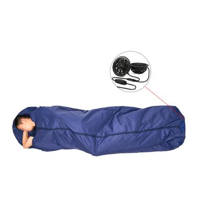 China Eco-friendly Summer Two Fan Cooling Lightweight Queen Size Long Lay Bag Sleep for sale