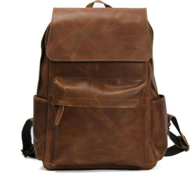 China Wholesale L032 Men Genuine Leather Genuine Leather Backpack For Laptop for sale