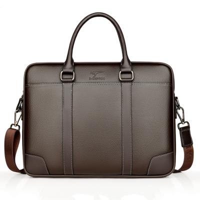 China Men's Leather Briefcase PU Briefcase Laptop Bag Computer Bags For Men for sale