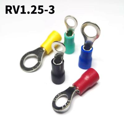 China PVC RV Series Lug Electrical Insulated Crimp Copper Or Brass Ring Termina for sale