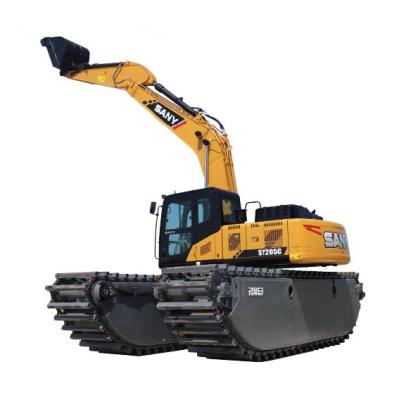 China Machinery Repair Shops RIVER-205C Heavy Duty Amphibious Excavator with Sany Excavator Upper Body Pontoon Undercarriage Excavator Manufacturer for sale