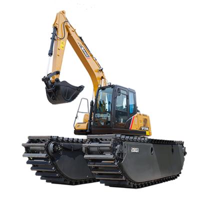 China Construction material shops RIVER-135 high efficient amphibious excavator with Sany excavator upper body swamp buggy swamp pontoon excavator for sale for sale