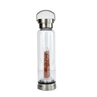 China Custom Made High Quality Wellness Sustainable Viable Crystal Tea Filter Water Bottle MYT Personal Elixir for sale