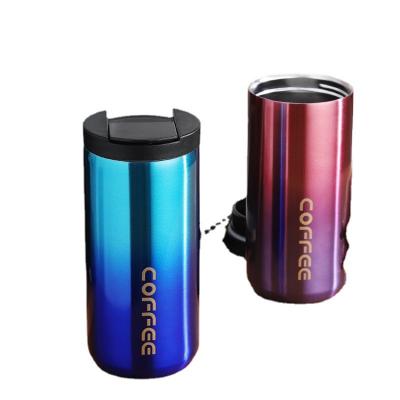 China MYT 500ML Disposable Color Changing Travel Mug Vacuum Insulated Coffee Mug With Straw for sale