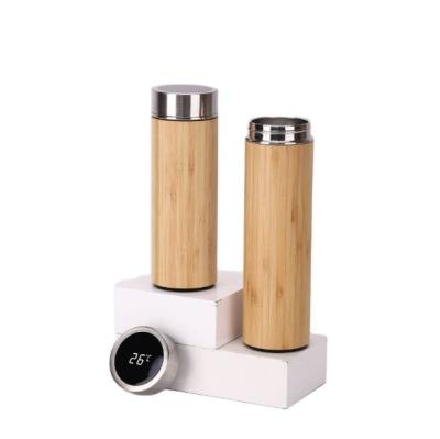 China Business MYT Stainless Steel Eco-friendly Bamboo Bottle Coffee Mug Heat Insulation Smart Bamboo Travel Mug for sale