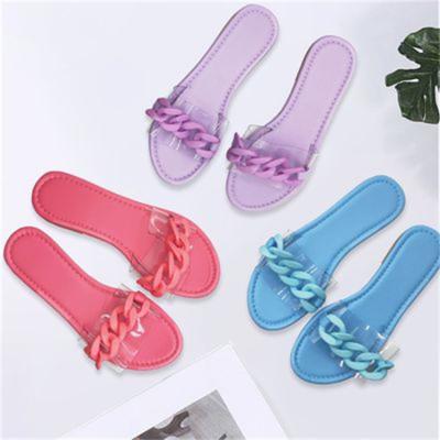 China Fashion Trend Best Design Stylish Solid AVRIL Candy Color Open Toe Outdoor Women Slippers Ladies Slipper Casual Shoes for sale