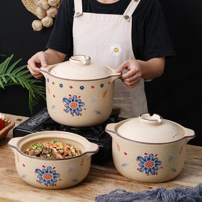 China Good Home Custom Cookware Hot Pot Casserole Food Casserole Dish Heat Resistant Ceramic Heat Resistant Set Viable for sale