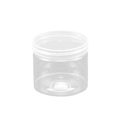 China Food Grade Transparent Pet Food Round Sealed Plastic Jar With Easy-Open Lid for sale