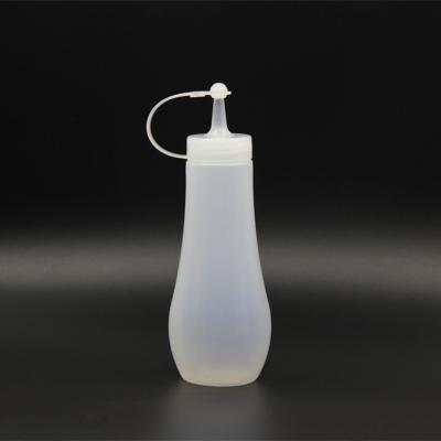 China Viable Squeeze Screw Marking Sauce Mayonnaise Salad Dressing Dispenser Plastic Condiment Bottle for sale